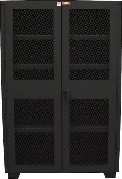 Jamco - 4 Shelf Visible Storage Cabinet - Steel, 60" Wide x 24" Deep x 78" High, Black - Americas Industrial Supply