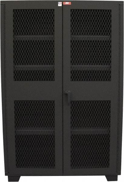 Jamco - 4 Shelf Visible Storage Cabinet - Steel, 48" Wide x 24" Deep x 78" High, Black - Americas Industrial Supply