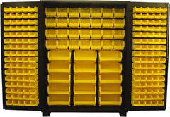 Jamco - 203 Bin Storage Cabinet - Steel, 60" Wide x 24" Deep x 78" High, Black - Americas Industrial Supply
