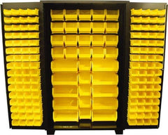 Jamco - 163 Bin Storage Cabinet - Steel, 48" Wide x 24" Deep x 78" High, Black - Americas Industrial Supply