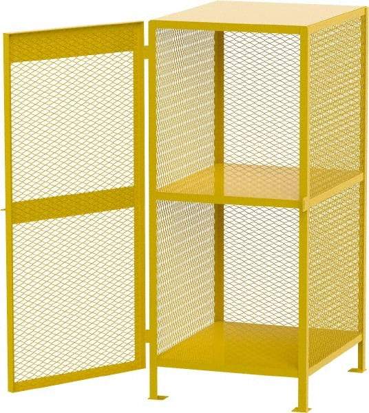 Jamco - Gas Cylinder Storage Cabinet - Steel, 40" Wide x 33" Deep x 71" High, Yellow - Americas Industrial Supply