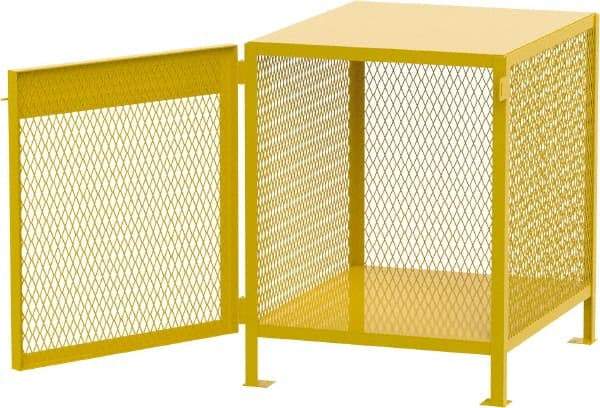 Jamco - Gas Cylinder Storage Cabinet - Steel, 40" Wide x 33" Deep x 40" High, Yellow - Americas Industrial Supply