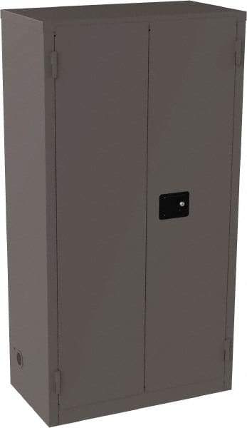 Jamco - 4 Shelf Security Storage Cabinet - Steel, 18" Wide x 34" Deep x 65" High, Gray - Americas Industrial Supply