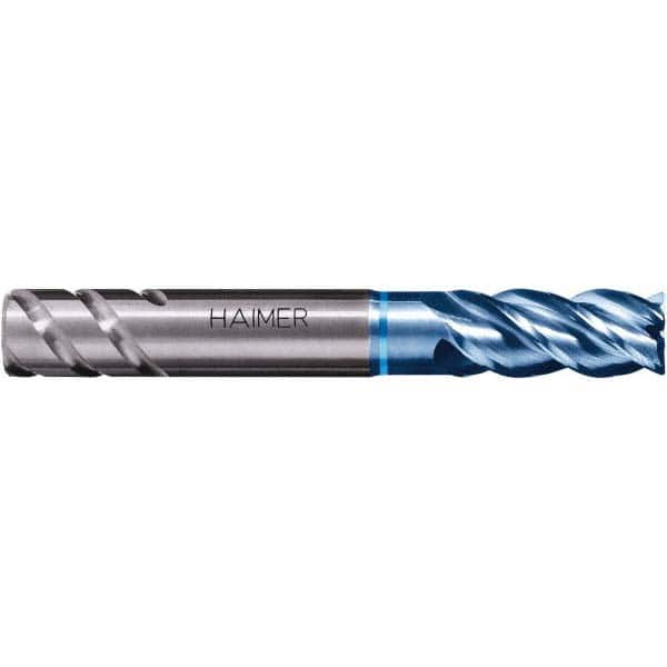 Corner Chamfer End Mill: 0.125″ Dia, 0.25″ LOC, 4 Flute, Solid Carbide 2″ OAL, 1/4″ Shank Dia, AlTiN Coated, Centercutting