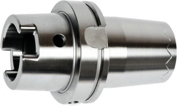 HAIMER - 25mm Hole Diam, HSK100A Taper Shank Shrink Fit Tool Holder & Adapter - 200mm Projection, 63mm Nose Diam, 58mm Clamping Depth, 25,000 RPM, Through Coolant - Exact Industrial Supply