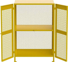 Jamco - Gas Cylinder Storage Cabinet - Steel, 40" Wide x 50" Deep x 71" High, Yellow - Americas Industrial Supply