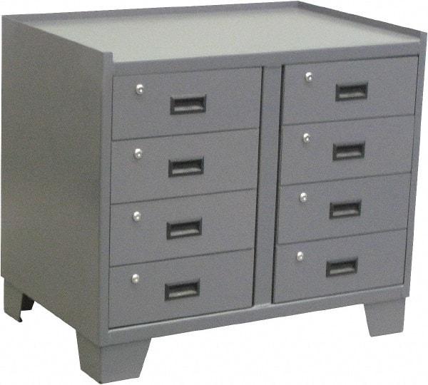 Jamco - Locking Storage Cabinet - Steel, 36" Wide x 24" Deep x 33" High, Gray - Americas Industrial Supply