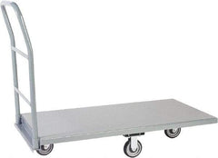 Jamco - 1,200 Lb Capacity Platform Truck - Steel Deck, 48" OAW, 9" Platform Height, Urethane Casters - Americas Industrial Supply