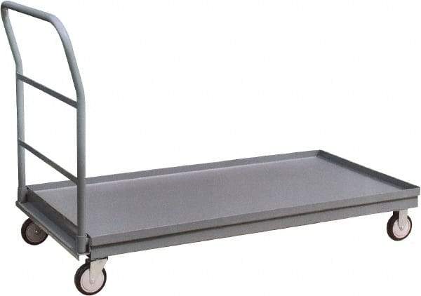 Jamco - 1,200 Lb Capacity Platform Truck - Steel Deck, 48" OAW, 9" Platform Height, Urethane Casters - Americas Industrial Supply