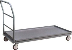 Jamco - 1,200 Lb Capacity Platform Truck - Steel Deck, 48" OAW, 9" Platform Height, Urethane Casters - Americas Industrial Supply