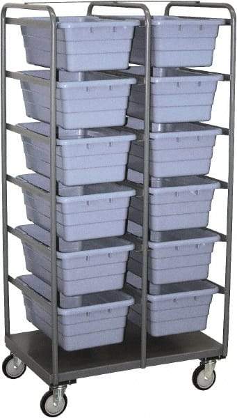 Jamco - 1,200 Lb Load Capacity, Plastic Tote Truck - 36" Wide x 26" Long x 72" High, Gray - Americas Industrial Supply