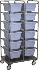 Jamco - 1,200 Lb Load Capacity, Plastic Tote Truck - 36" Wide x 26" Long x 72" High, Gray - Americas Industrial Supply
