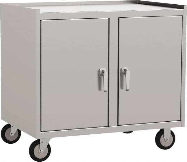 Jamco - 36" Wide x 34" High x 18" Deep, Mobile Closed Cabinet - 1,200 Lb Capacity, 24" Shelf Clearance - Americas Industrial Supply