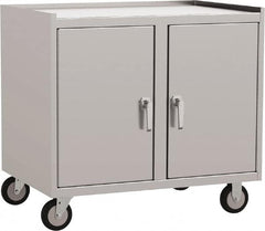 Jamco - 36" Wide x 34" High x 18" Deep, Mobile Closed Cabinet - 1,200 Lb Capacity, 24" Shelf Clearance - Americas Industrial Supply