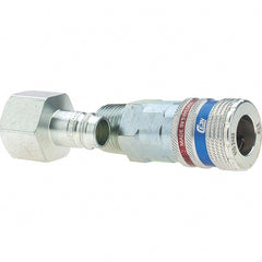 Dynabrade - 2 Piece 1/2" Body 1/2 NPT 150 psi Brass/Steel Industrial Pneumatic Coupling Plug Set - Americas Industrial Supply