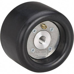 Dynabrade - 3-1/4" Wheel OD, 3" Wheel Width, 7,000 RPM, Aluminum, Pneumatic Wheel without Hub - 10-11/16" Long x 3" Wide, 1" Wheel Arbor Hole, For Use with 13204, 13505, 13515 & 13520 Dynastraight Air-Powered Abrasive Finishing Tools - Americas Industrial Supply