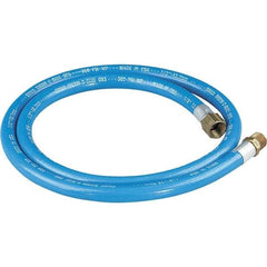 Dynabrade - 1/2" ID 5' Long Hose - Female/Male Ends, 90 Working psi, 1/2" Fitting, Blue - Americas Industrial Supply