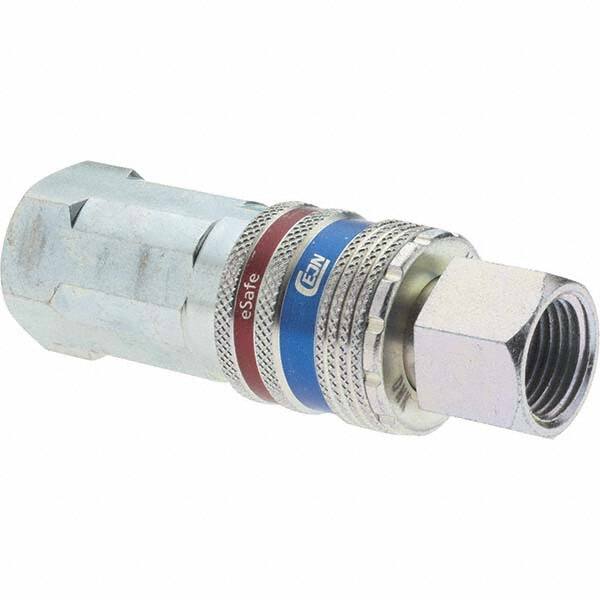 Dynabrade - 2 Piece 3/8" Body 3/8 NPT 150 psi Brass/Steel Industrial Pneumatic Coupling Plug Set - Americas Industrial Supply