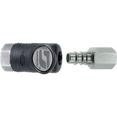 Dynabrade - 2 Piece 1/4" Body 1/4 NPT 150 psi Composite Industrial Pneumatic Coupling Plug Set - Americas Industrial Supply