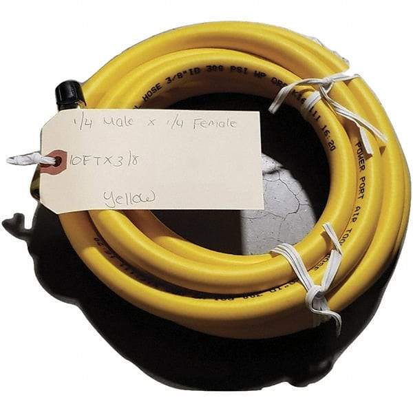 Dynabrade - 3/8" ID 10' Long Hose - Female/Male Ends, 1/4" Fitting, Red - Americas Industrial Supply