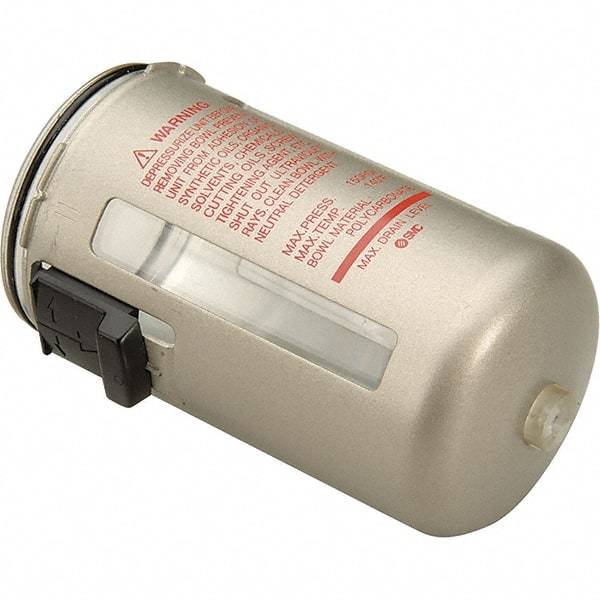 Dynabrade - 55 CFM Max Air Flow, 145 Max psi, Filter Lubricator Bowl Assembly for Regulator Lubricators - 140°F Max, For Use with 10671, 10673, 10675, 10677, 10679, 10681 - Americas Industrial Supply