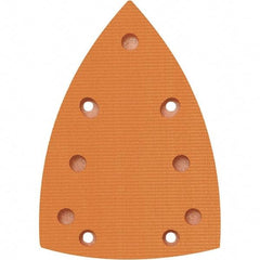 Dynabrade - 5-5/8 x 3-7/8" Triangular Hook Face Backing Pad - Dynabug II Compatible, Screw Attachment, Vacuum Pad, 3/8" Thick, Medium Density, Short Nap - Americas Industrial Supply
