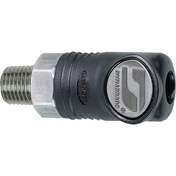 Dynabrade - 1/4 Male NPT Pneumatic Hose Coupler - 1/4" Body Diam - Americas Industrial Supply