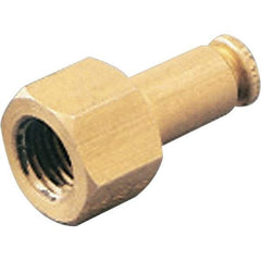 Dynabrade - 1/4 Female NPT Pneumatic Hose Press-On Swivel Fitting - 1/4" Hose ID - Americas Industrial Supply