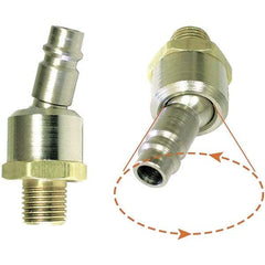 Dynabrade - 1/4 Male Pneumatic Hose Ball Swivel Plug - 90 Max Working psi - Americas Industrial Supply