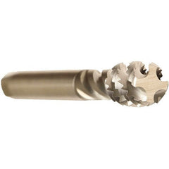 Emuge - M8x1.00 Metric Fine 3 Flute 6G Bottoming Spiral Flute Tap - Cobalt, Bright Finish, 90mm OAL, Right Hand Flute, Right Hand Thread, Series Enorm - Exact Industrial Supply