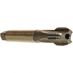Emuge - 7/16-14 UNC 2BX 3 Flute TiCN Finish Cobalt Straight Flute Machine Tap - Bottoming, Right Hand Thread, 3.937" OAL, 0.866" Thread Length, Oversize, Through Coolant - Exact Industrial Supply