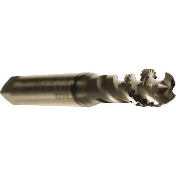 Emuge - M10x1.50 Metric 3 Flute 6H Bottoming Spiral Flute Tap - Cobalt, GLT-1 Finish, 100mm OAL, Right Hand Flute, Right Hand Thread, Series Enorm - Americas Industrial Supply