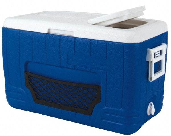 PRO-SAFE - 48.6 Qt Ice Chest - Plastic, Blue/White - Americas Industrial Supply