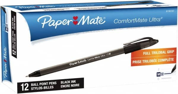 Paper Mate - 1mm Ball Point Stick Pen - Black - Americas Industrial Supply