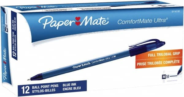 Paper Mate - 1mm Ball Point Stick Pen - Blue - Americas Industrial Supply