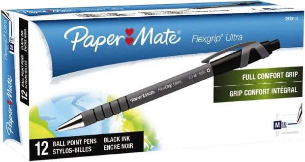 Paper Mate - 1mm Ball Point Retractable Pen - Black - Americas Industrial Supply