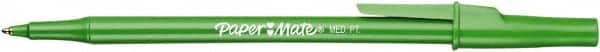 Paper Mate - 1mm Ball Point Stick Pen - Green - Americas Industrial Supply