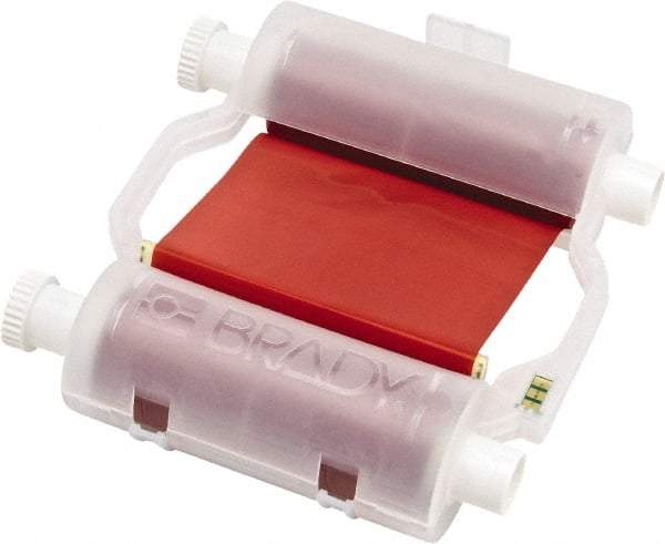 Brady - 4.33" Wide x 2,400" Long, Red Resin Ribbon Printer Ribbon - For BBP30 Label Printer, BBP33 Label Printer, BBP35 Multicolor Sign & Label Printer, BBP37 Color & Cut Sign & Label Printer, BradyPrinter S3100, BBP31 Sign & Label Printer - Americas Industrial Supply