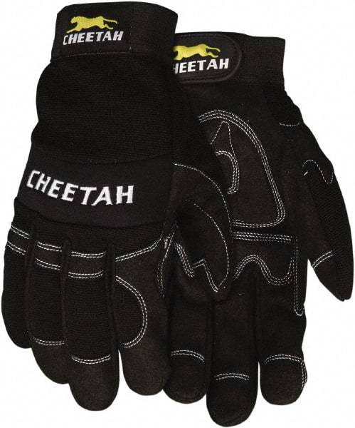 MCR Safety - Size XL Leather General Protection Work Gloves - For Work & Driver, Uncoated, Adjustable Closure Cuff, Black, Paired - Americas Industrial Supply