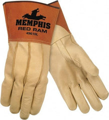 MCR Safety - Size L Unlined Pigskin Welding Glove - Tan, Pair - Americas Industrial Supply