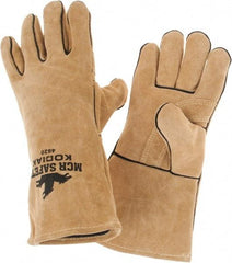 MCR Safety - Size L Jersey Lined Cowhide Welding Glove - Tan, Pair - Americas Industrial Supply