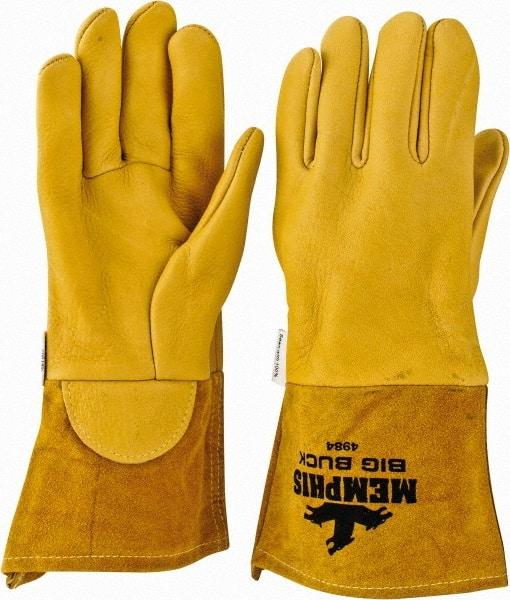 MCR Safety - Size XL Unlined Deerskin Welding Glove - Tan, Pair - Americas Industrial Supply
