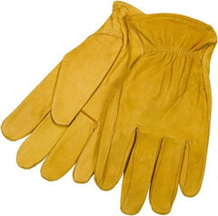 MCR Safety - Size S Goatskin General Protection Work Gloves - For Work & Driver, Uncoated, Slip-On Cuff, Gold, Paired - Americas Industrial Supply