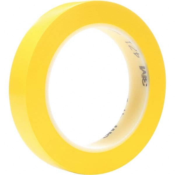 3M - 36 Yd x 1/4" Yellow Vinyl Film Tape - Americas Industrial Supply