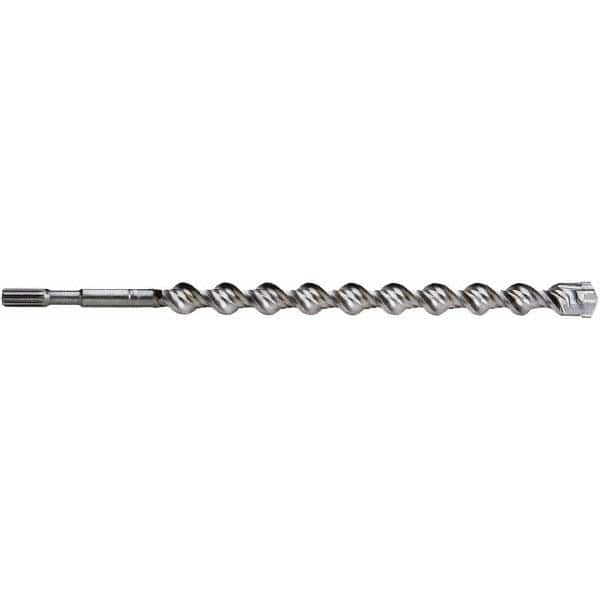 Irwin - 1/2" Diam, Spline Shank, Carbide-Tipped Rotary & Hammer Drill Bit - Americas Industrial Supply