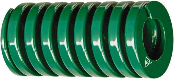 Associated Spring Raymond - 25mm Hole Diam, 12.5mm Rod Diam, 2" Free Length, Green Die Spring - 283 Lb Max Deflection, 1.0827" Max Deflection, Light Duty, Chromium Alloy Steel - Americas Industrial Supply