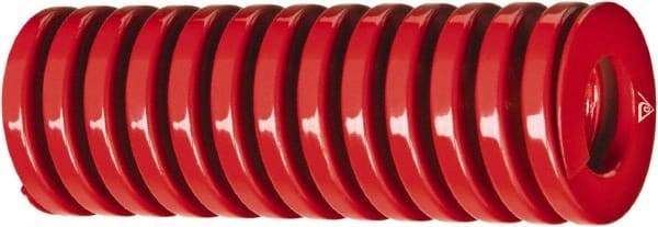 Associated Spring Raymond - 1-1/4" Hole Diam, 5/8" Rod Diam, 10" Free Length, Red Die Spring - 968 Lb Max Deflection, 3.5039" Max Deflection, Heavy Duty, Chromium Alloy Steel - Americas Industrial Supply