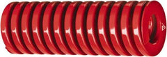 Associated Spring Raymond - 1-1/2" Hole Diam, 3/4" Rod Diam, 12" Free Length, Red Die Spring - 1456 Lb Max Deflection, 4.5354" Max Deflection, Heavy Duty, Chromium Alloy Steel - Americas Industrial Supply