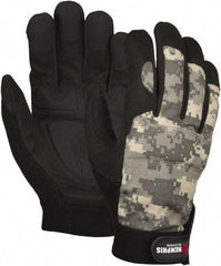 MCR Safety - Size M Synthetic Blend General Protection Work Gloves - For Work & Driver, Uncoated, Hook & Loop Cuff, Camouflage, Paired - Americas Industrial Supply
