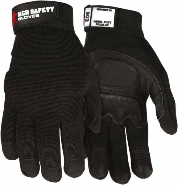 MCR Safety - Size 2XL Synthetic Blend General Protection Work Gloves - For Work & Driver, Uncoated, Hook & Loop Cuff, Black, Paired - Americas Industrial Supply